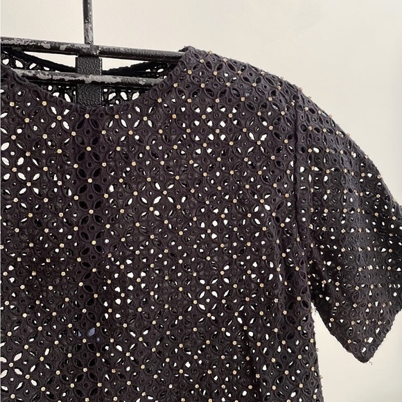 Zara Rhinestone Short Sleeve Shirt - Picture 2 of 5